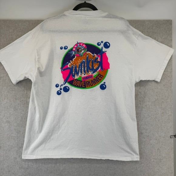 Vtg MTV Beach Yamaha Sunkist Wave Runner T Shirt Mens XL White Graphic Tee